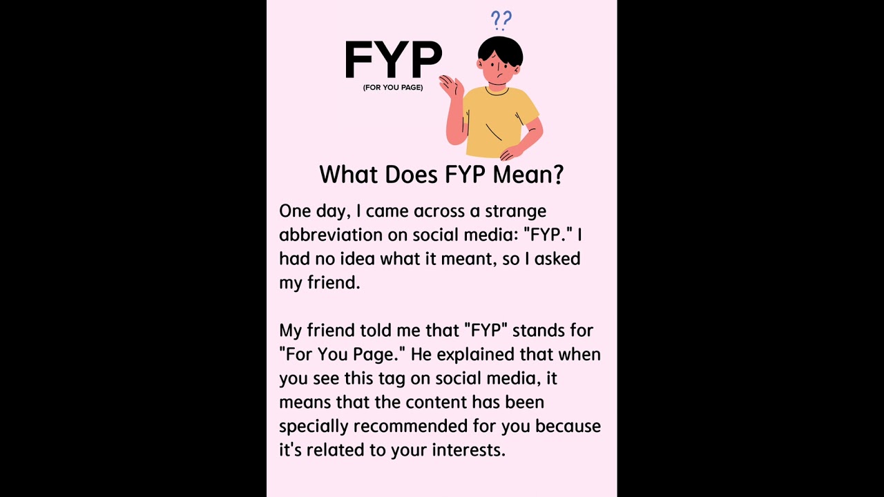 What Does FYP Mean? #fyp #socialmedia #english #englishlearning #基础英语 #日常英語 #simpledailyenglish