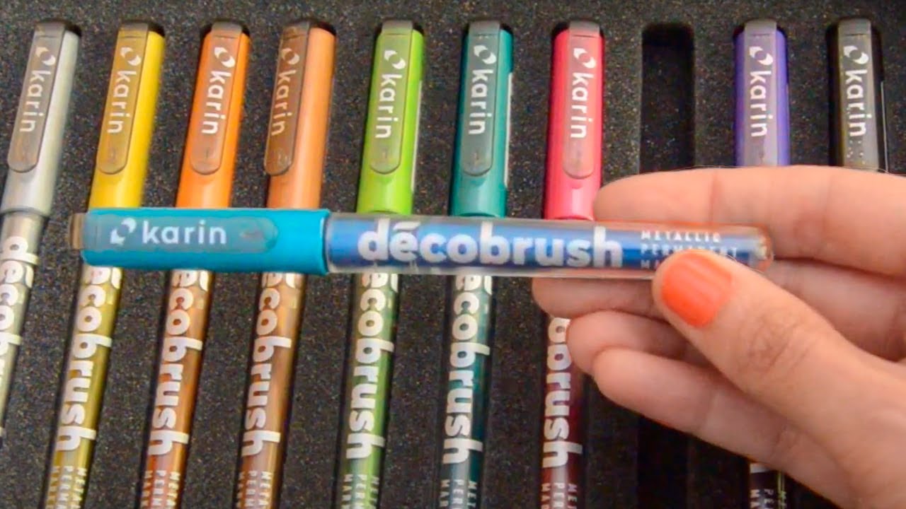 Rotuladores Karin DecoBrush Metallic Markers | Lettering con Rotuladores Karin Metálicos