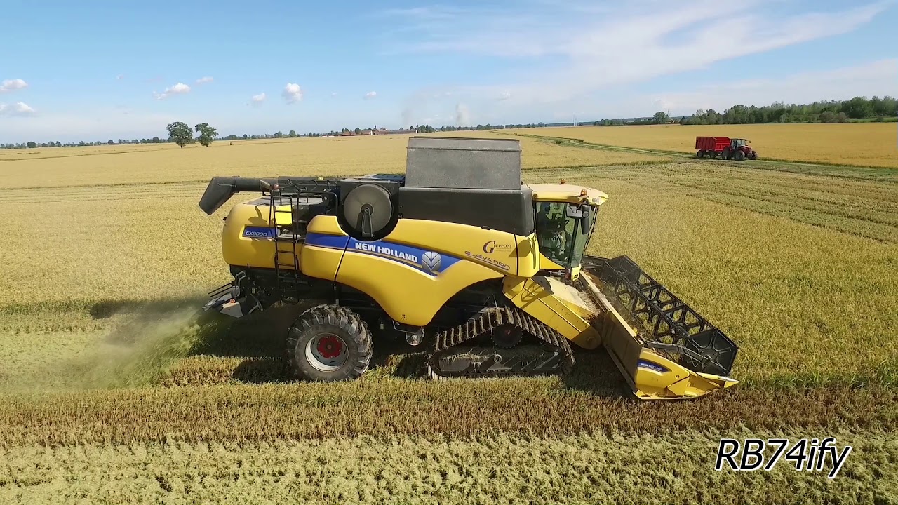 2017 RICE HARVEST - NEW HOLLAND CX8090 Elevation & 8090 MASSEY FERGUSON 6613 7480 & TESTORE