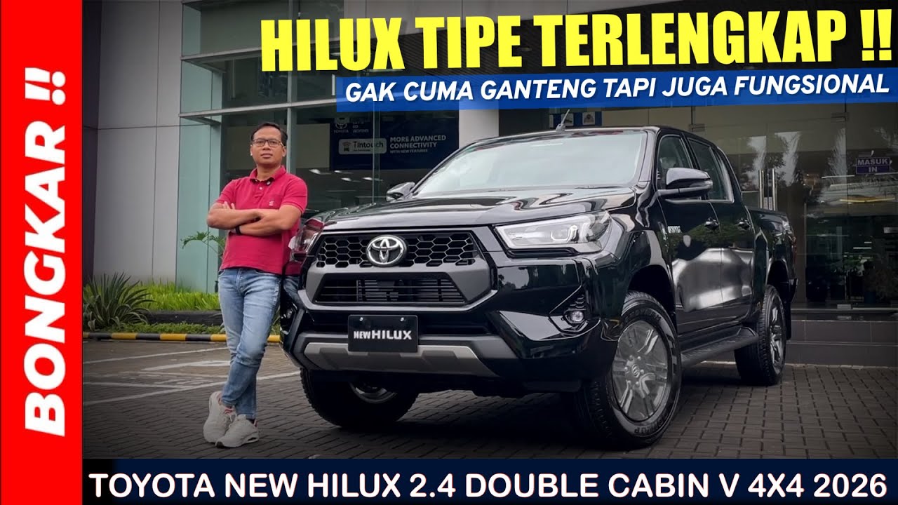 Bongkar !! TOYOTA NEW HILUX DOUBLE CABIN  V AT 4X4 DIESEL 2026 || REVIEW EXTERIOR & INTERIOR !! 