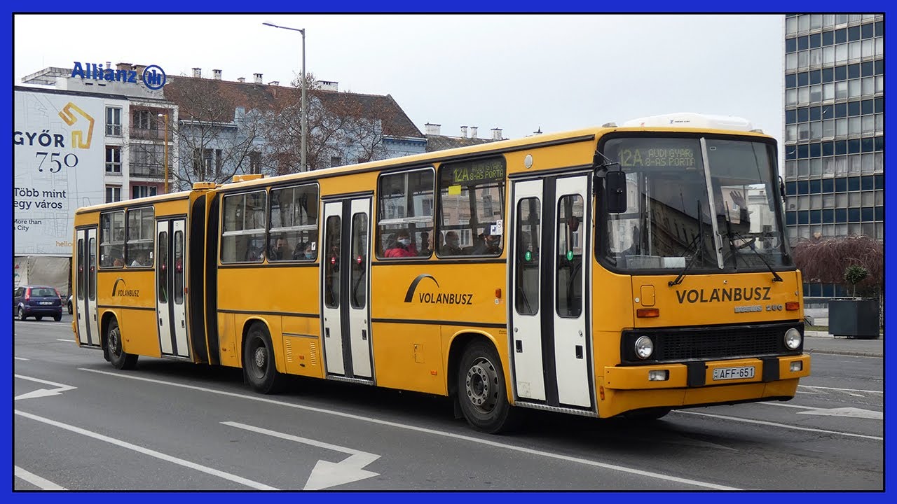Поездка на AFF-651 в Дьёре (Венгрия) на второй линии (Икарус 280.52)