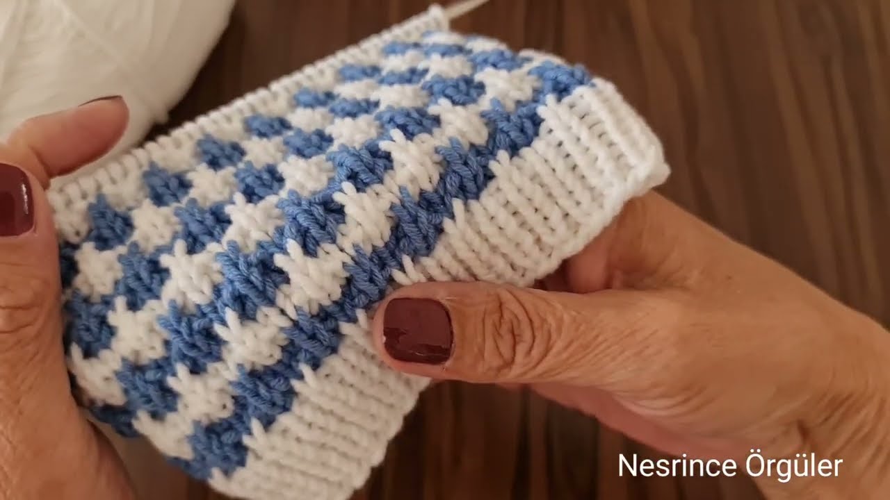 2 renkli örgü modeli