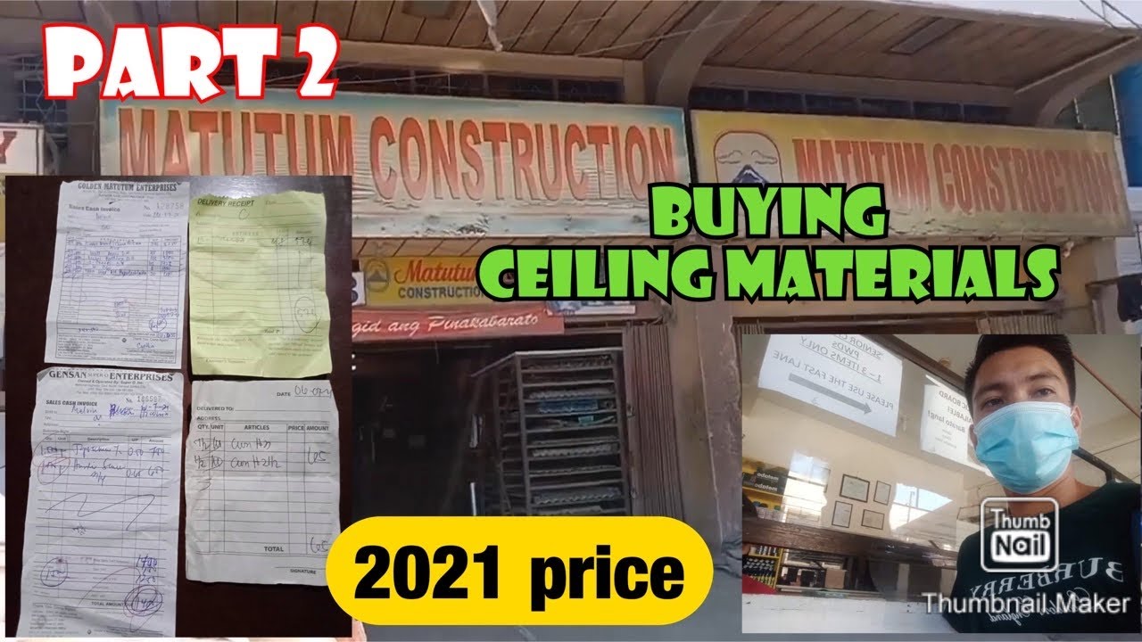 Part 2 | materyales pang kisame price 2021 | smart board shera