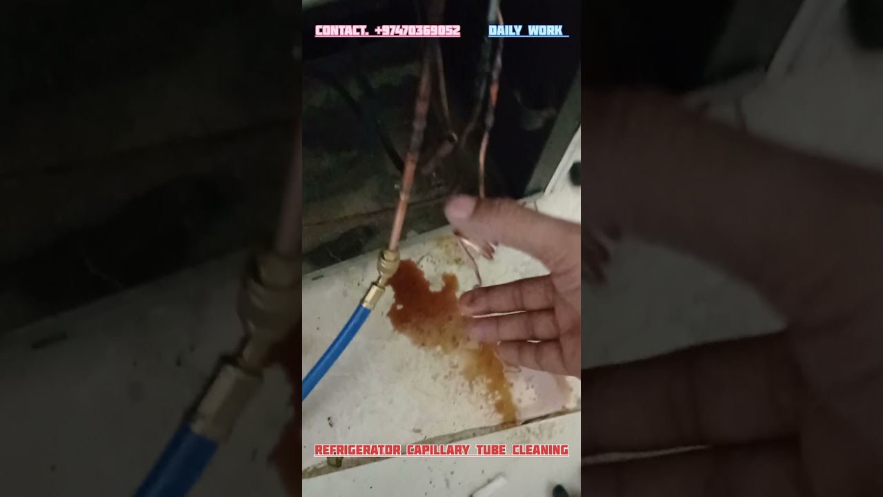 How To Clean Refrigerator's Choked Capillary Tube.