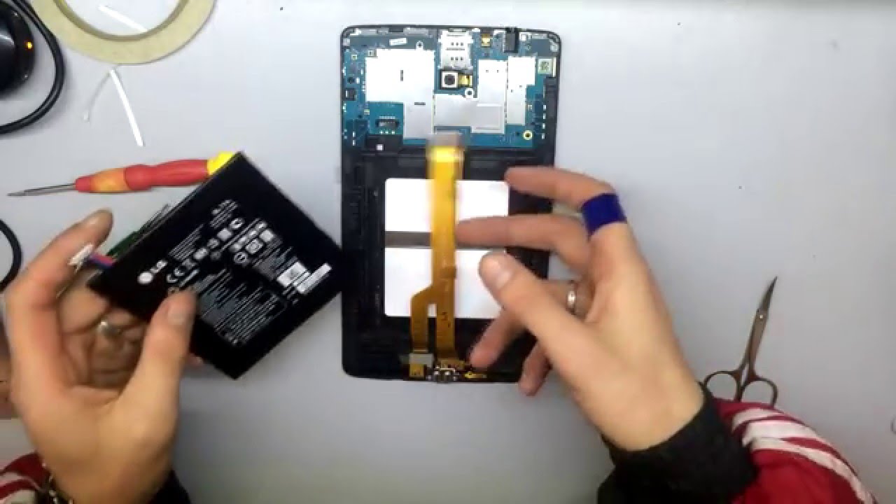 LG G Pad 8.0 V490 LCD + Touch (замена тача+экрана на планшете)