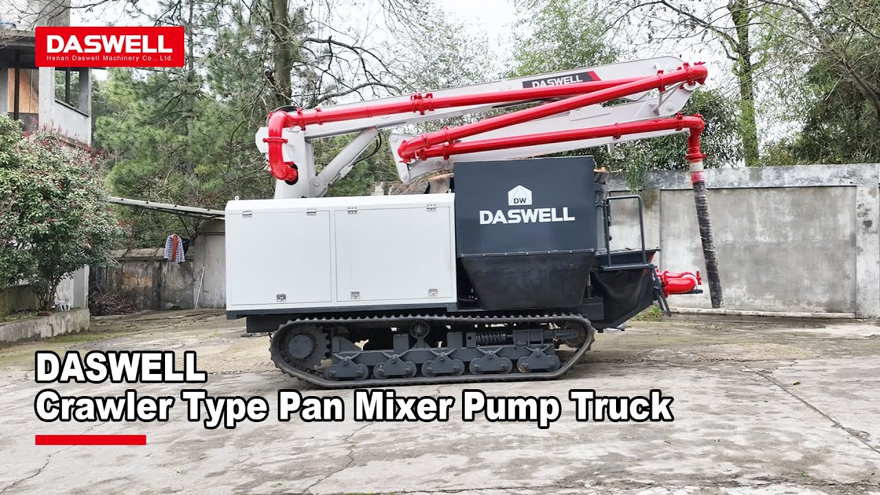DASWELL L Crawler Type Pan Mixer Pump Truck– All-in-One Concrete Solution