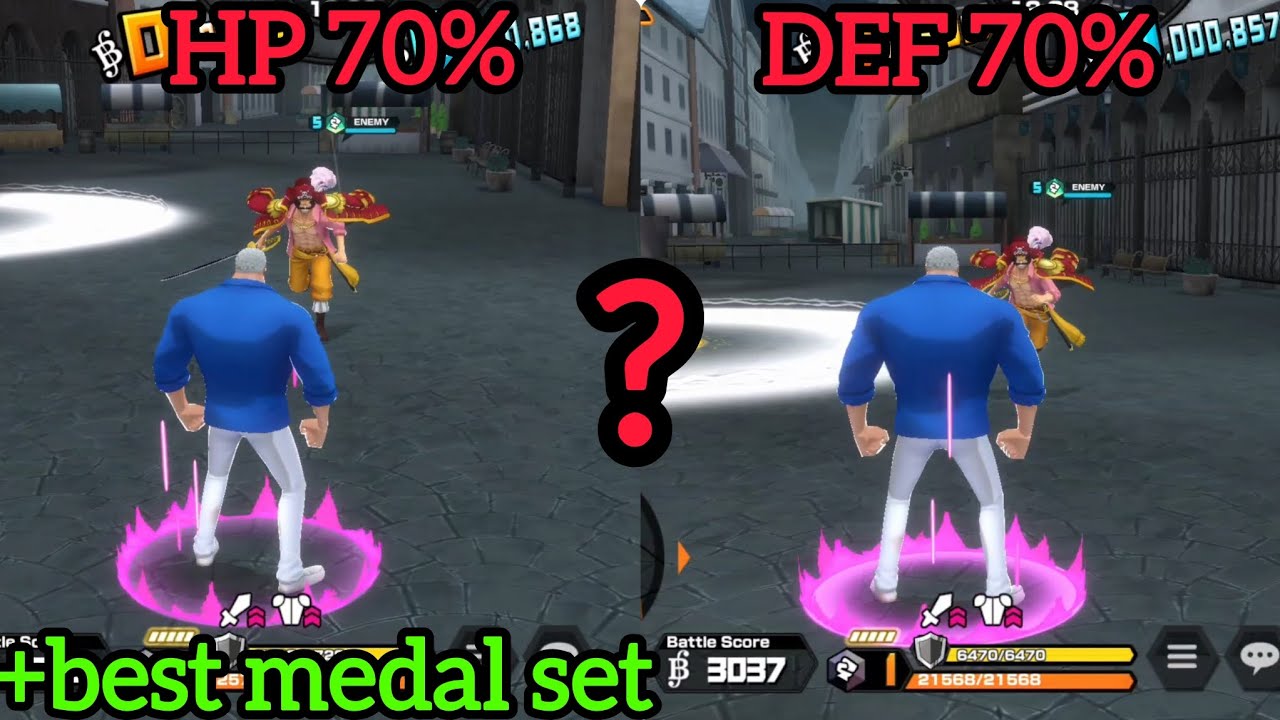 DEF OR HP?Which one is better for Garp + Best medal SET😤 | One Piece Bounty Rush | OPBR
