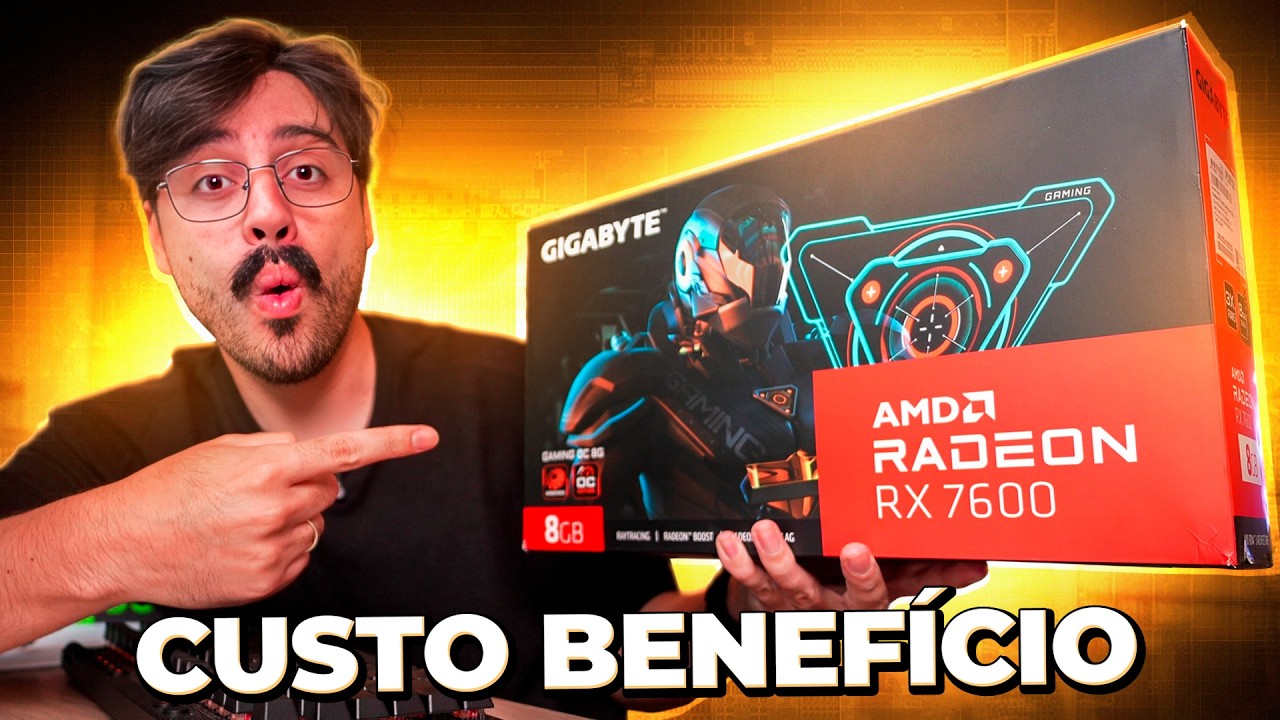 RX 7600 - A placa de vídeo BARATA pra RODAR tudo e Montar um PC top!!!