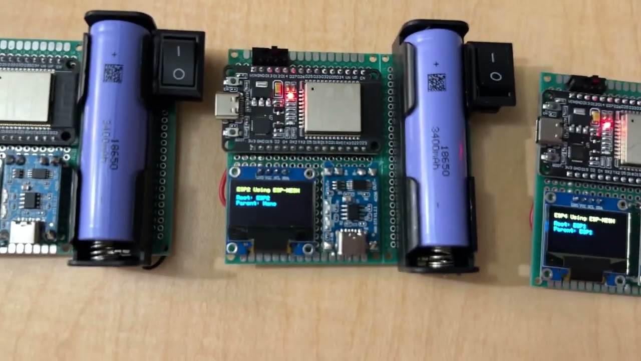 ESP-NOW and ESP-Mesh Project Using ESP32 Microcontrollers