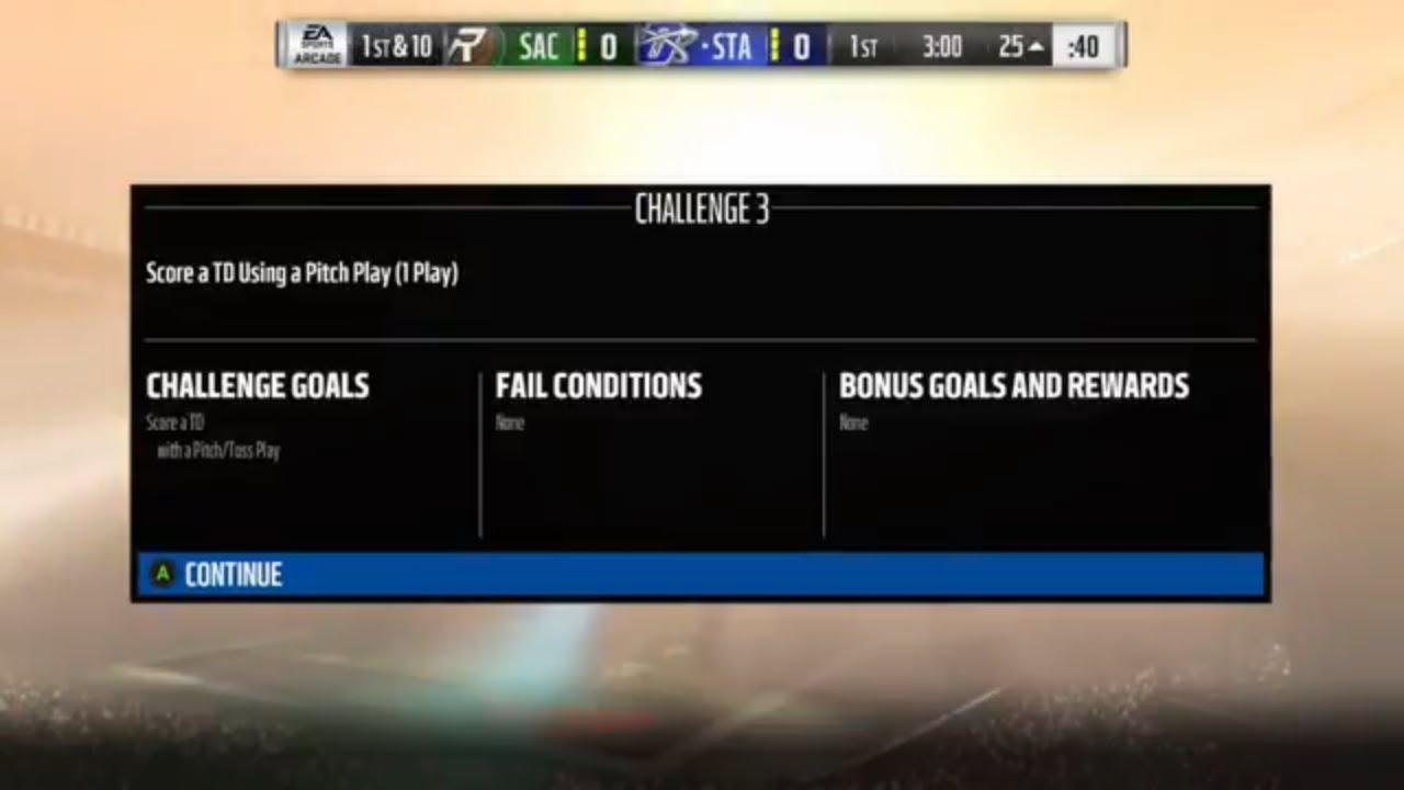 Madden 18 Ultimate Team Week 10 Heroic Boss Battle Challenge 3 Score A TD Using Pitch Play 25 Yards