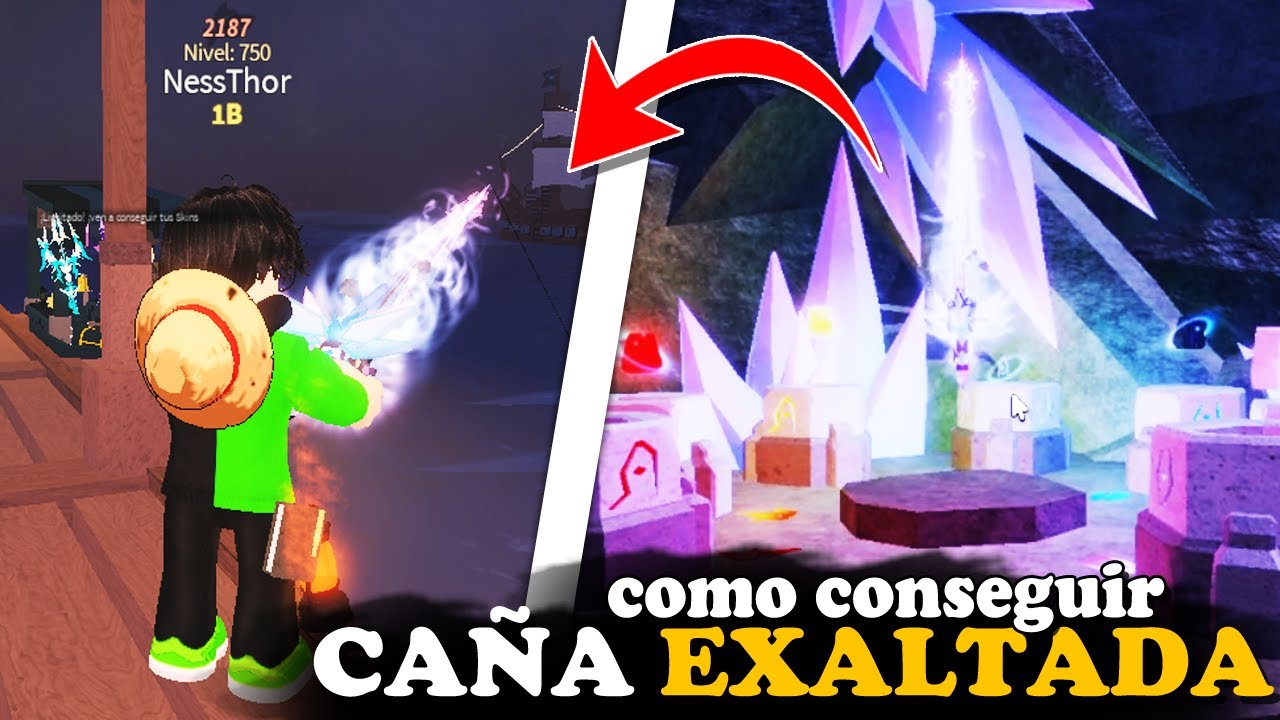 como conseguir CA&Ntilde;A EXALTADA (Exalted Rod) en FISCH ROBLOX (GUIA MAXIMA)
