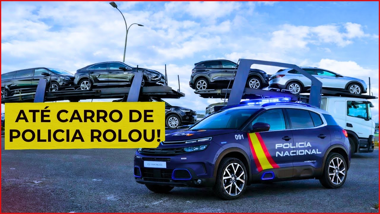 Caminhoneiro Brasileiro em Espanha -- Rolou At&eacute; Carro de Policia #choferdluxo #vidadecaminhoneiro