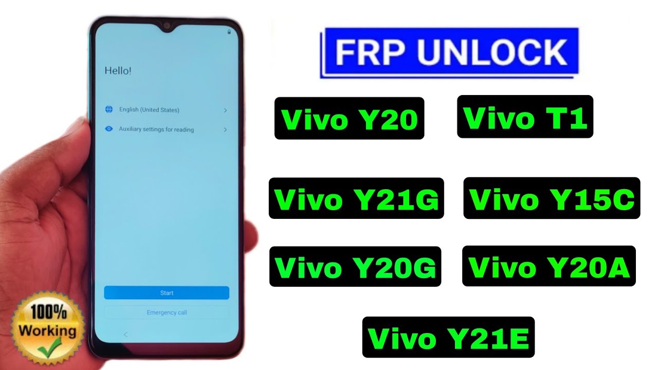 Vivo Y20, T1, Y21G, Y15C, Y20G, Y20A, Y21E All Type Frp Bypass Android 12 Without Pc 100% Free