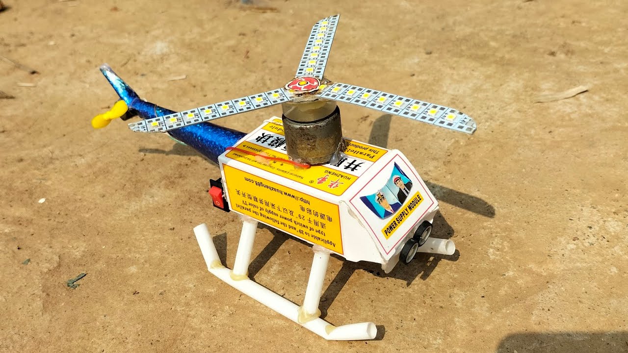 how to make a Matchbox helicopter motor fan