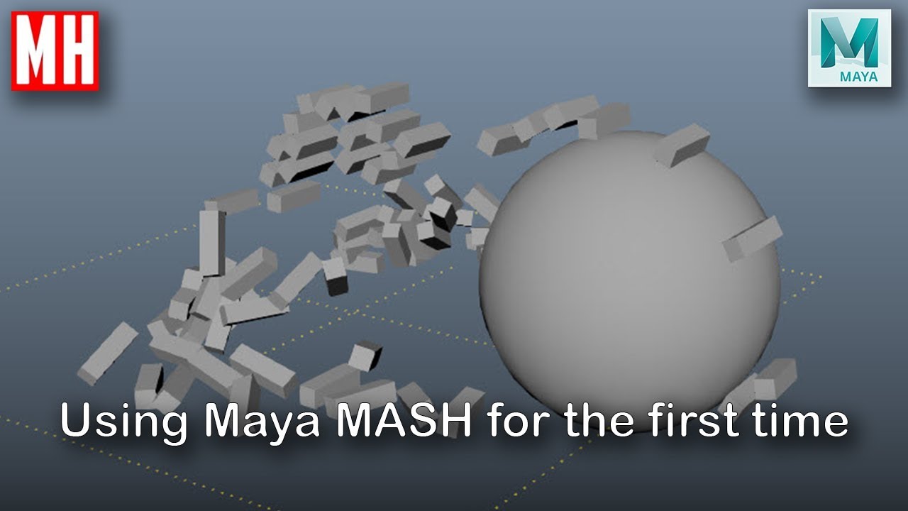 How to use MASH dynamics in Maya 2018 for the very first time