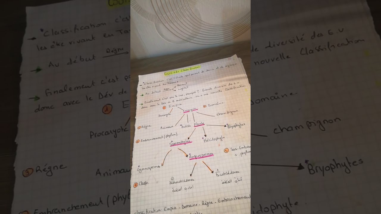 Biologie végétale : la classification