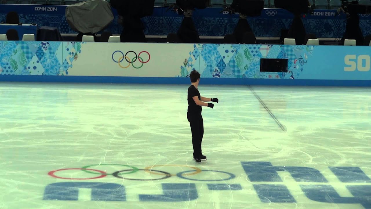 Brian Joubert practice FS Sochi 2014 Winter Olympics (Olympic Games)