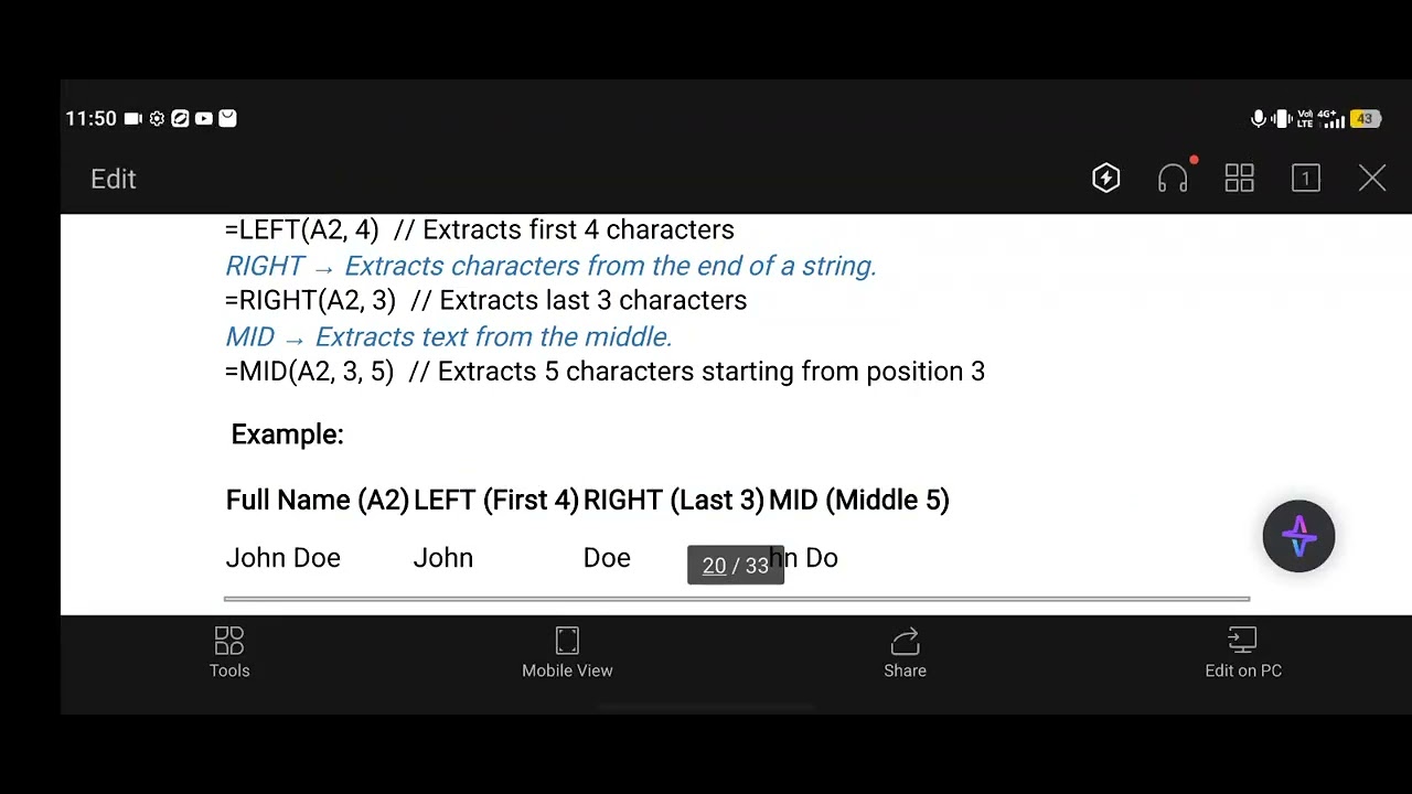 Advanced text functions for clean,modify and extract