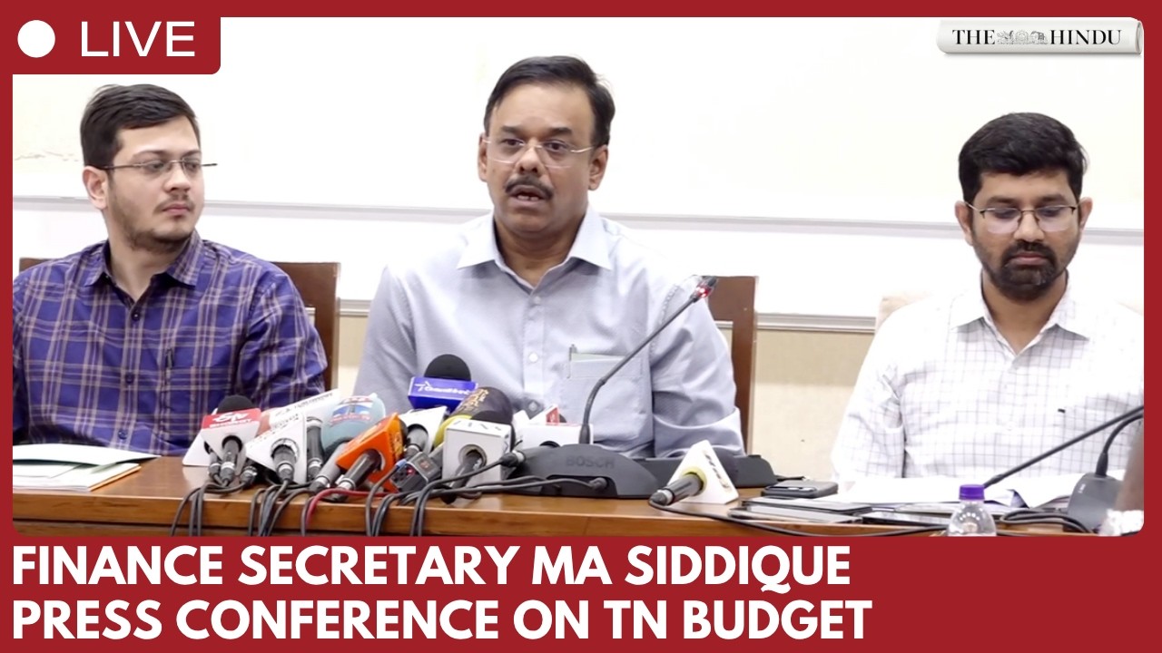 TN Finance Secretary M.A. Siddique briefs media on State Budget in Chennai