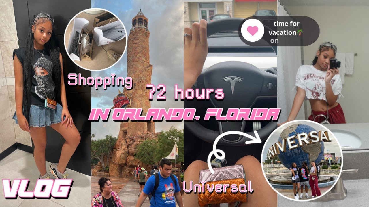 VLOG | spend 72 hours in Orlando with me🌴 universal , shopping, food, friends || Ra’Mariah Alexia