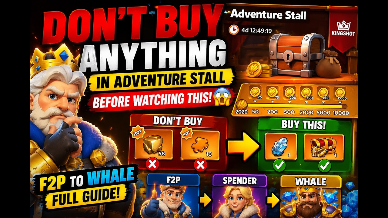 DON'T Buy Anything in Adventure Stall Before Watching This! 😱🔥#kingshotgames #gaming #mobilegame