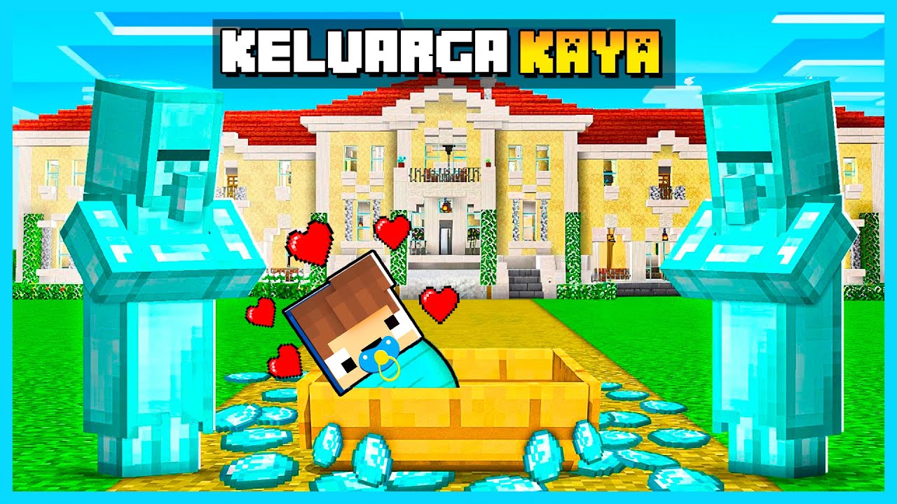 MIPAN & ZUZUZU DI ADOPSI KELUARGA KAYA RAYA DI MINECRAFT SURVIVAL! HIDUP BAHAGIA