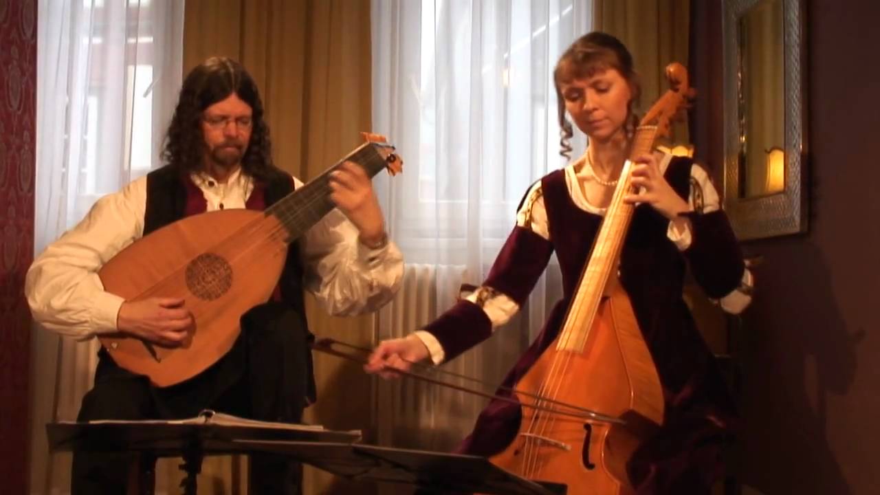Lutz Kirchhof, Renaissancelaute, Martina Kirchhof Renaissancegambe,  John Dowland, Pavana Lachrimae