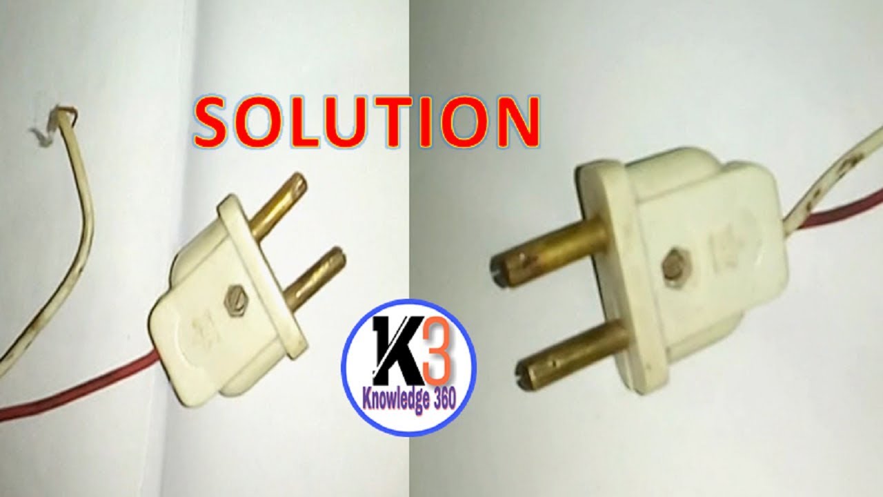 How To Fix Or Replace Broken Electrical Plug and Wire | Step By Step Process Explained Tutorial