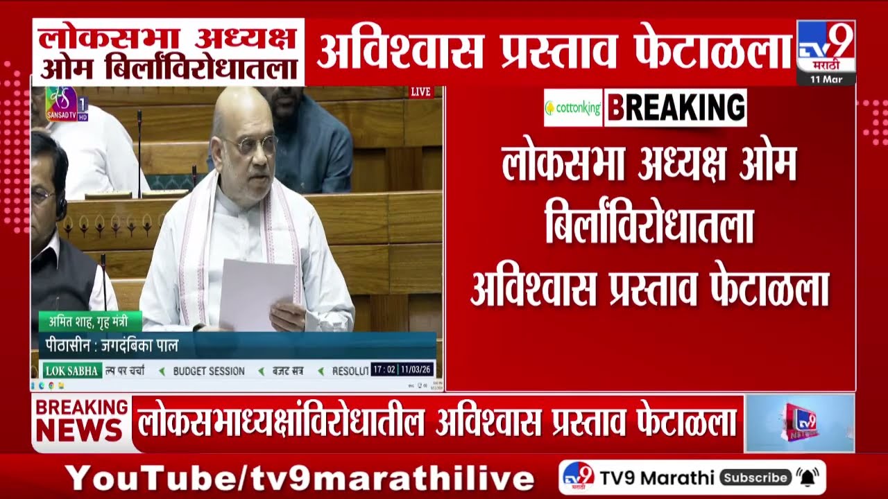 Lok Sabha | लोकसभा अध्यक्ष ओम बिर्लाविरोधातला अविश्वास प्रस्ताव फेटाळला