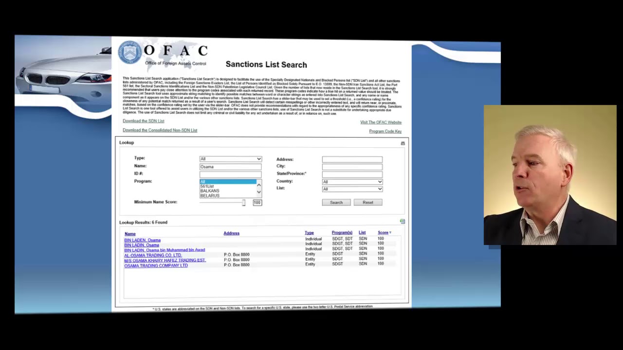 Office of Foreign Asset Control Training