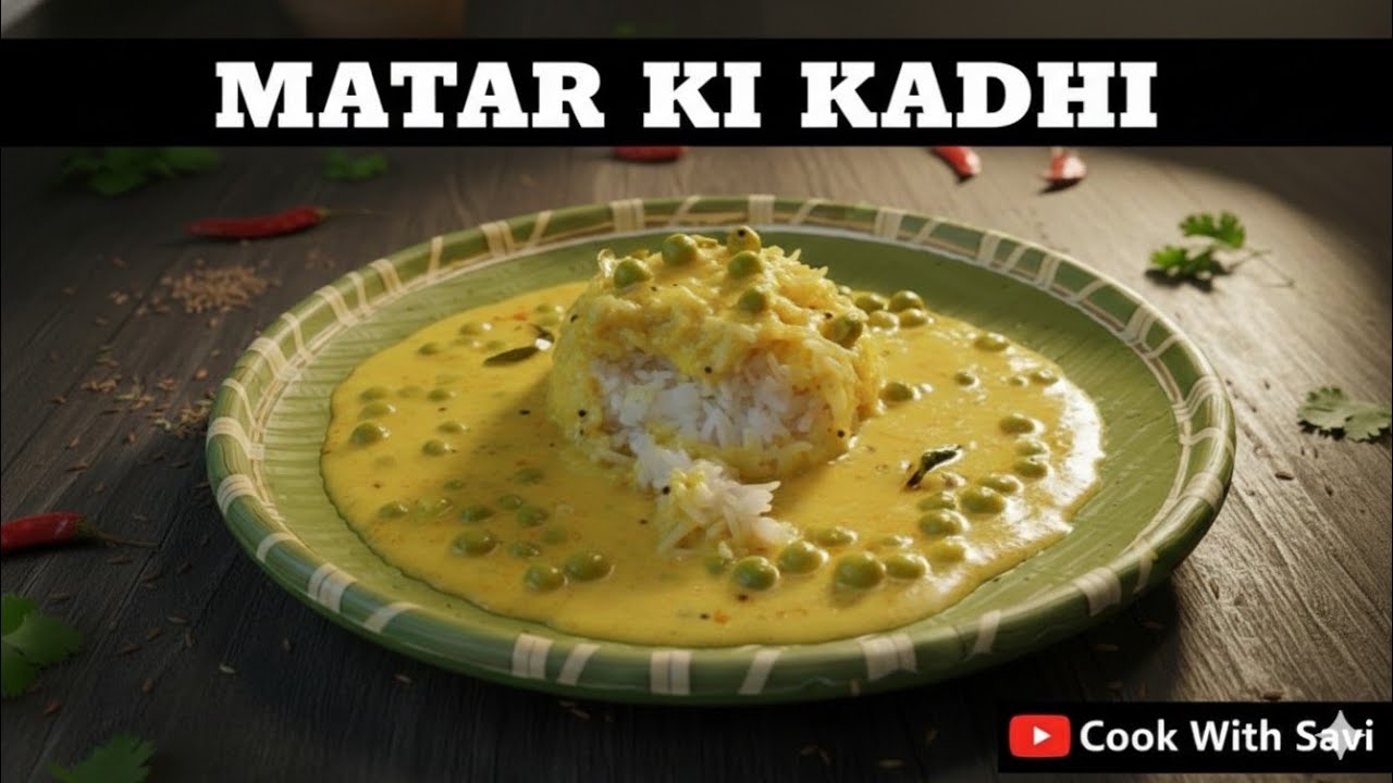 दही-बेसन वाली मटर की कढ़ी 😋 | फटती नहीं | आसान देसी तरीका | Matar Ki Kadhi Recipe