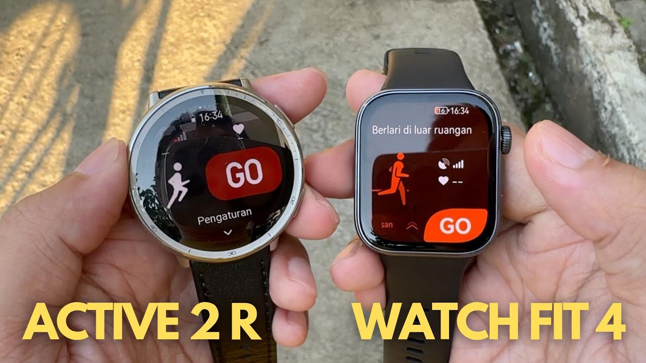 SALING SIKUT. BEGINI DATA OLAHRAGA DAN GPS AMAZFIT ACTIVE 2 PREMIUM VS HUAWEI WATCH FIT 4