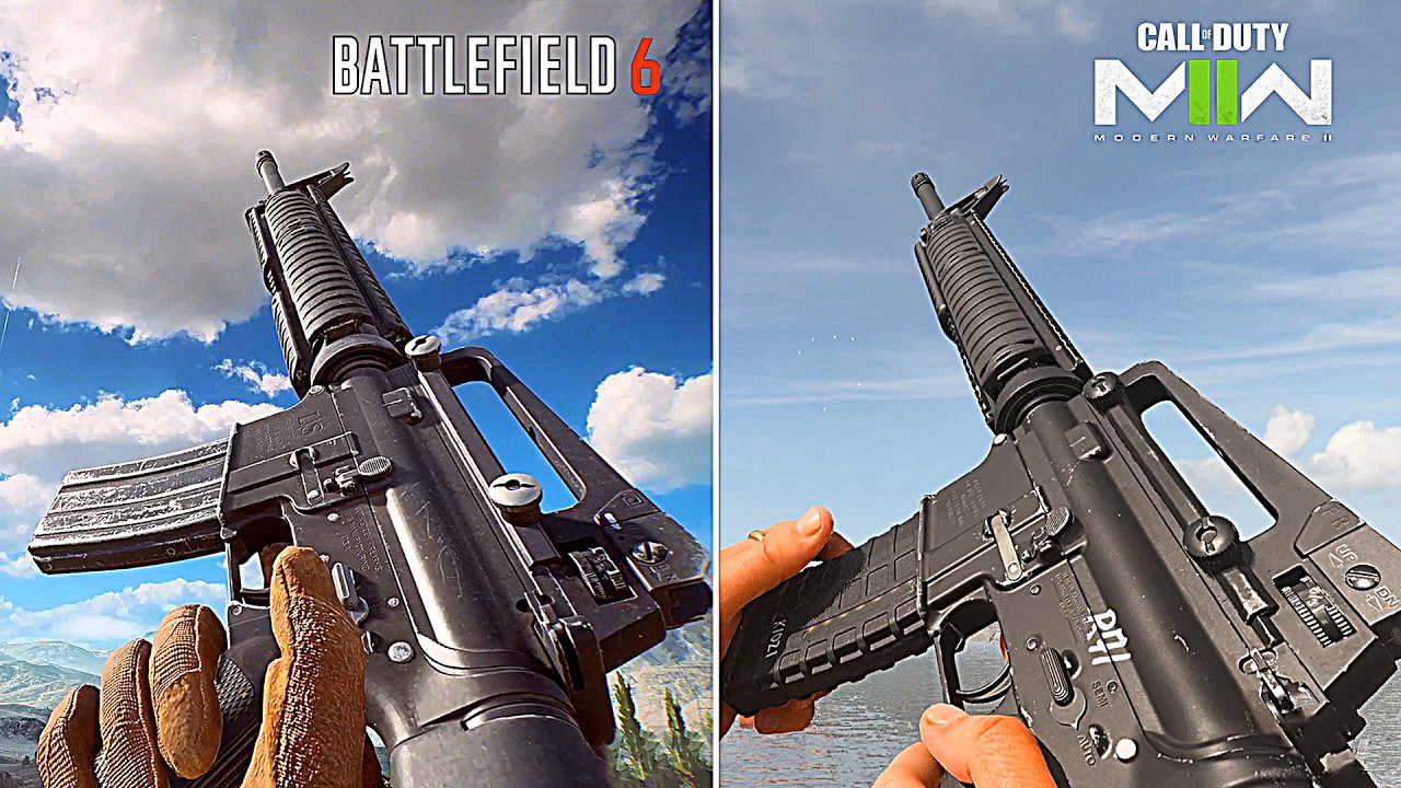 Battlefield 6 vs Call of Duty Games Weapons Comparison (MW, MW2, MW3, CW, BO6)