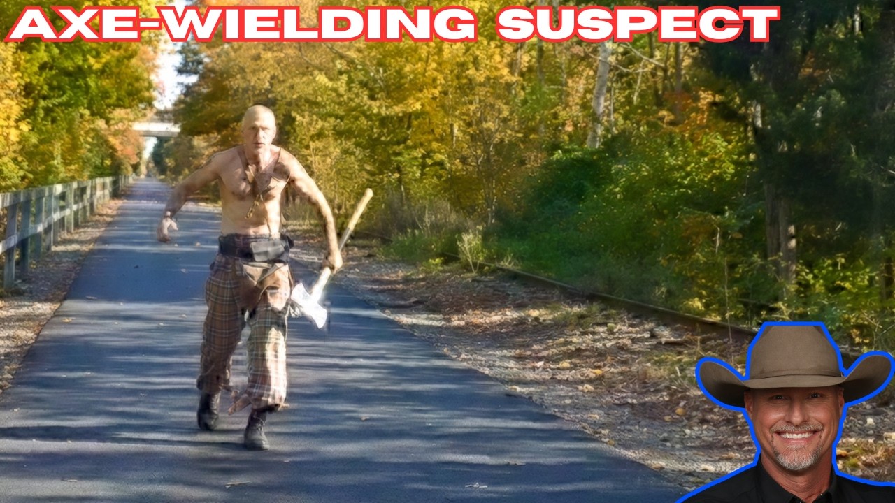 Видео с нательной камеры, запечатлевшее нападение с топором на железной дороге, опубликовано.