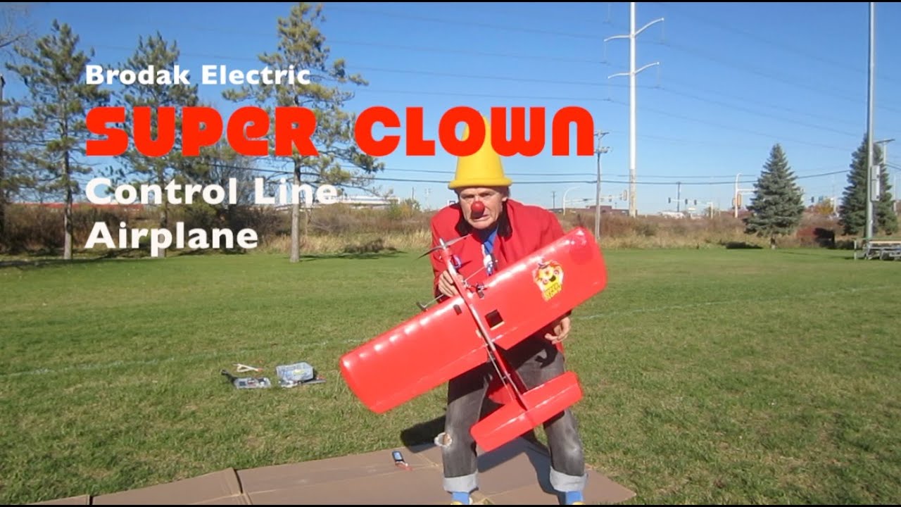 Super Clown Electric Control Line Airplane by Brodak