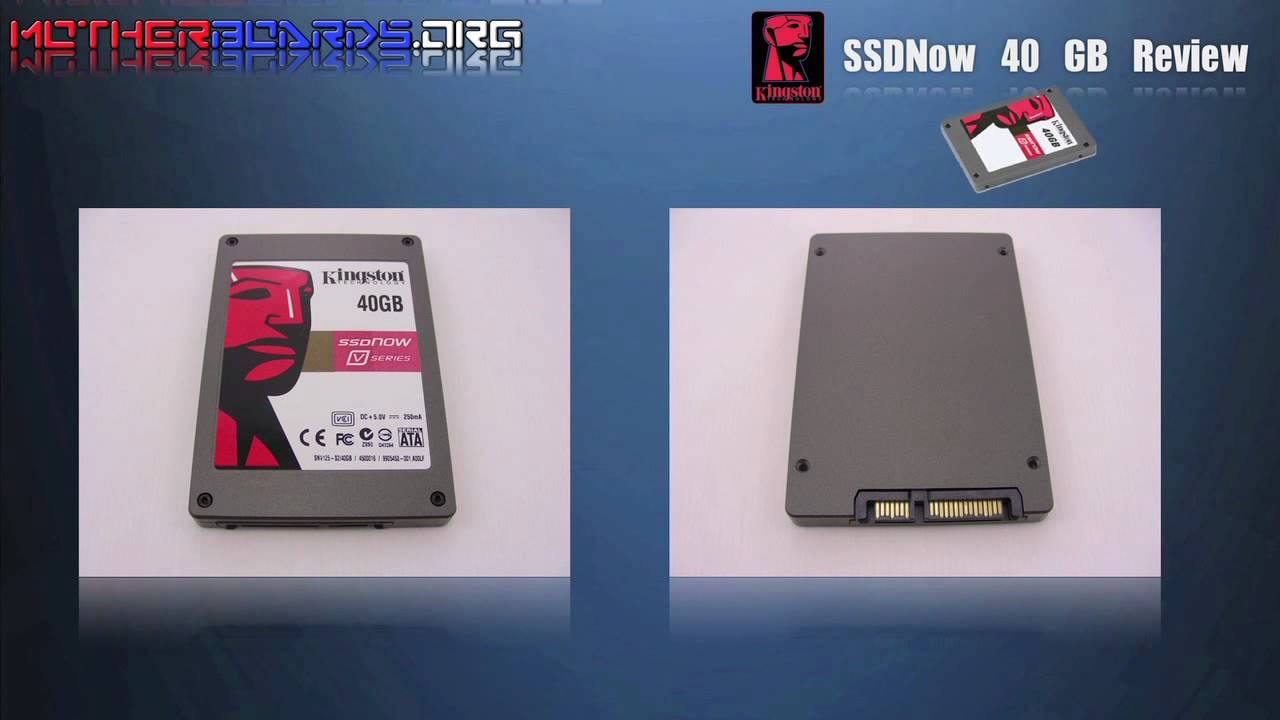 Kingston SSDNow 40 GB SSD Solid State Drive Review