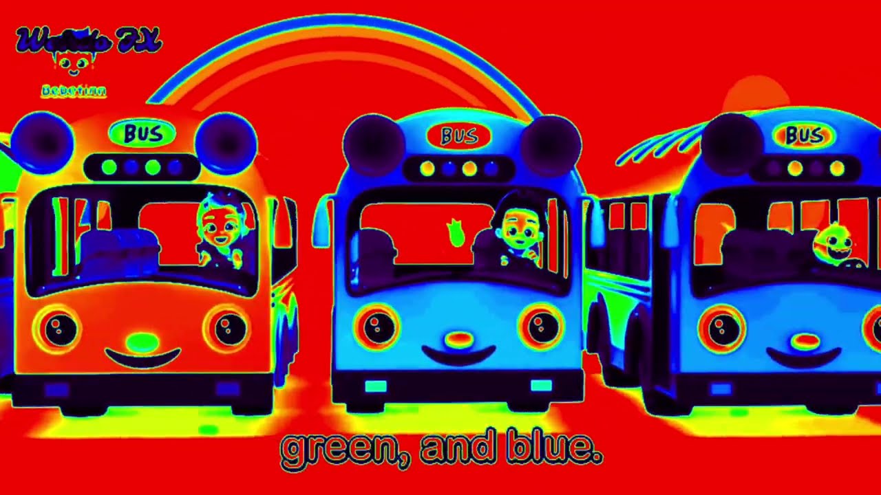 Color buses go round and round bebefinn effect (sponsored by: gamavision csupo effect) 
