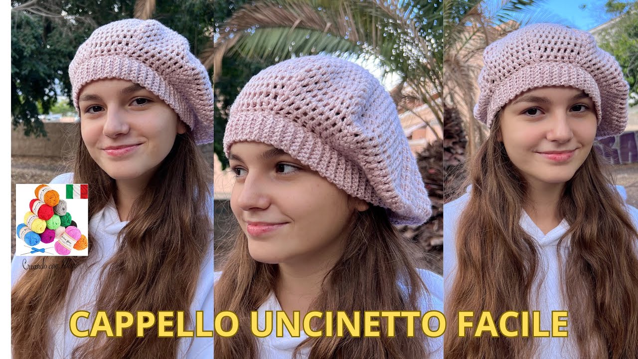 Cappello Basco a uncinetto facile senza cuciture - tutorial dalla A alla Z