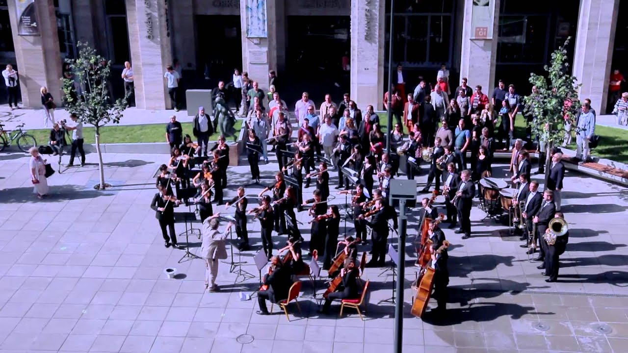 Huge symphonic & choir flashmob - Budapest, Hungary - Bánk Bán's Aria, My homeland, my homeland