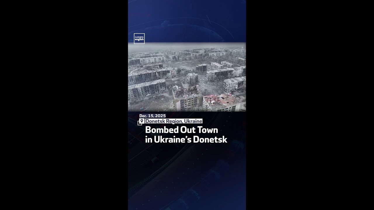 Bombed Out Town in Ukraine&rsquo;s Donetsk