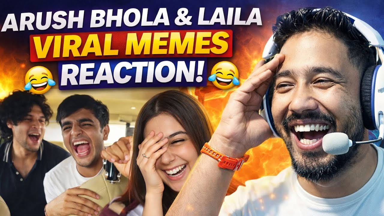 First Time Reacting to Arush Bhola & Laila Viral Memes 😱🔥