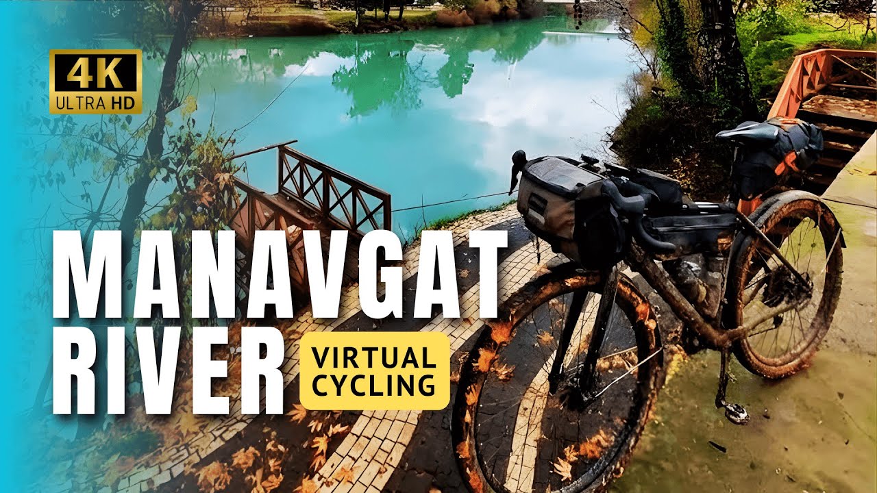 Manavgat River by Bike: City Center to Nature 🇹🇷 | 4K 60fps ASMR Tour