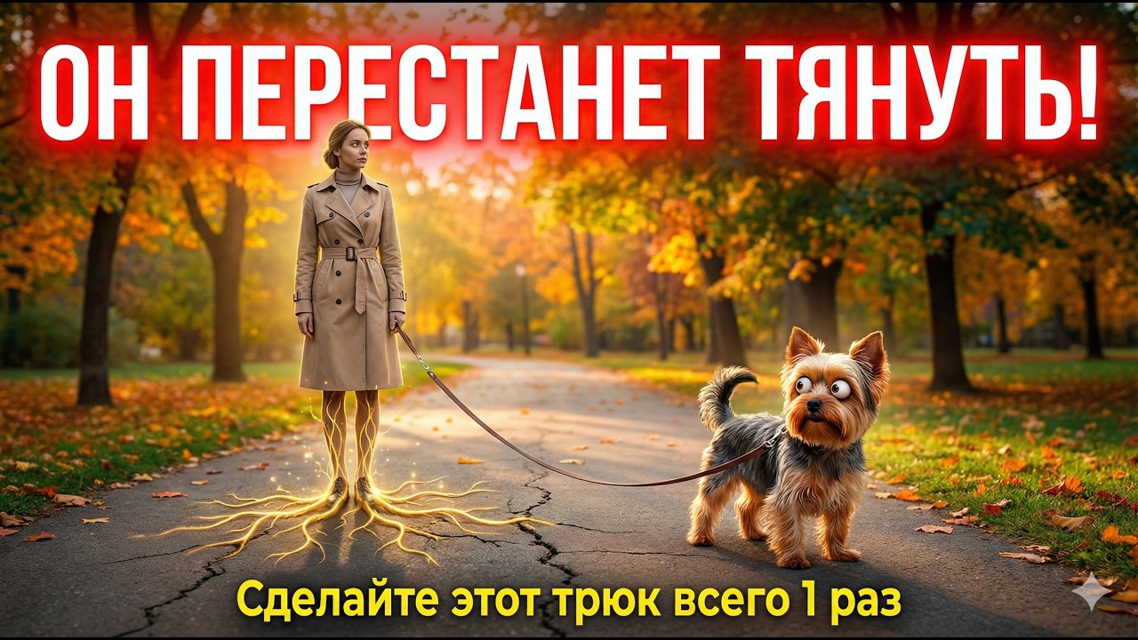 Как отучить йорка тянуть поводок на улице: правило остановки и вред рулетки!
