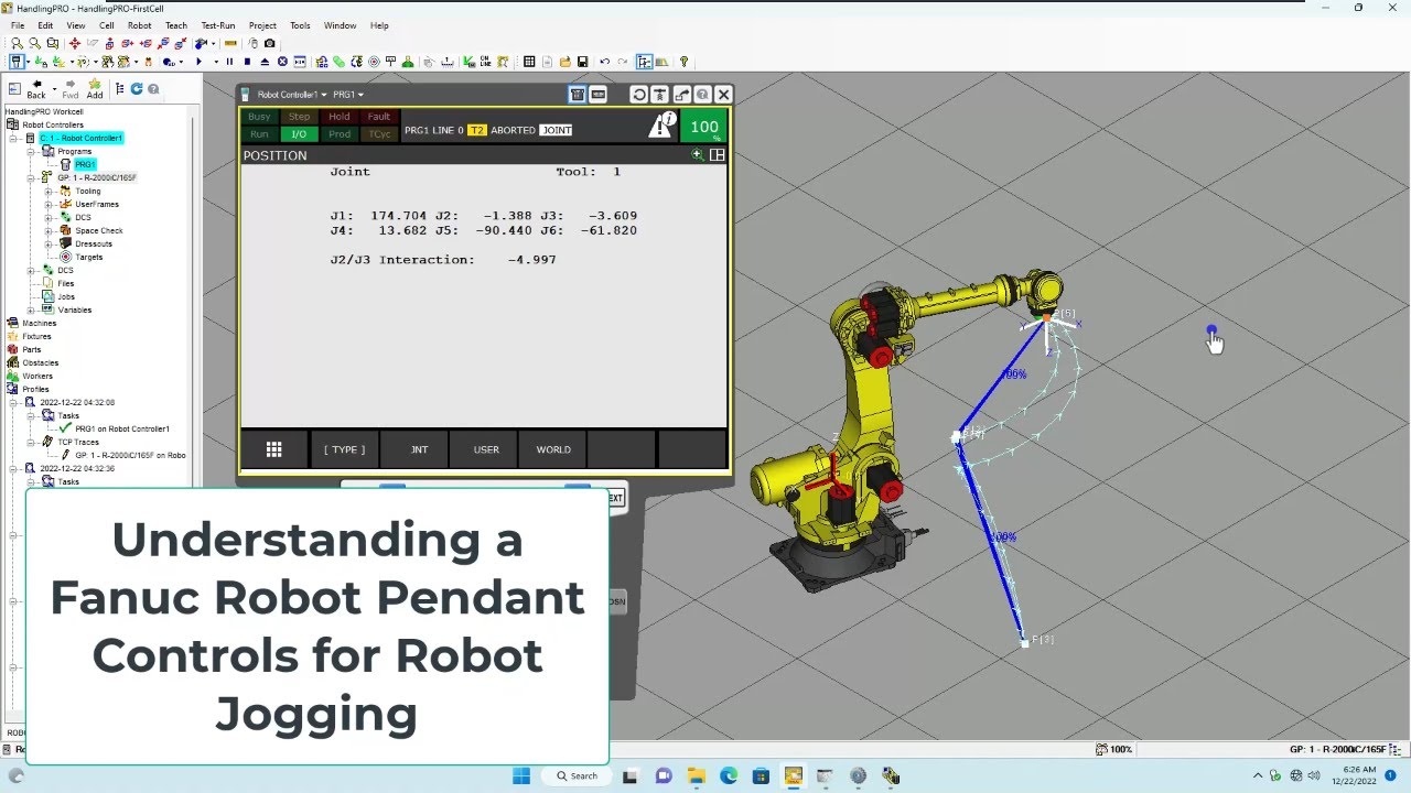 Using a Fanuc Robot Teach Pendant to Jog a Robot Joint in Under 10-Minutes