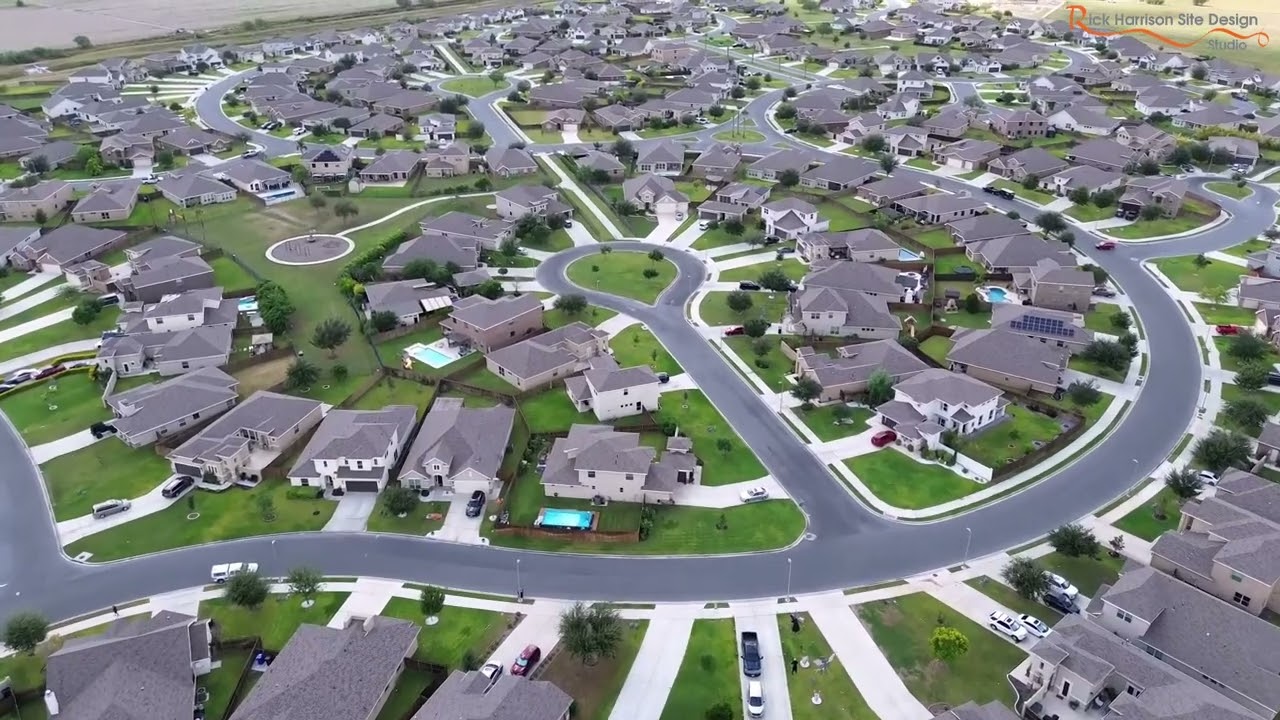 McAllen, Texas:   Tres Lagos (East) Drone Video of Coved Master Planned Community