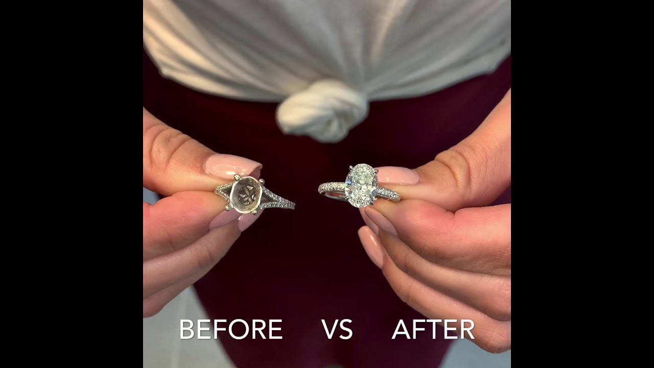 Before & After: Oval Diamond Ring