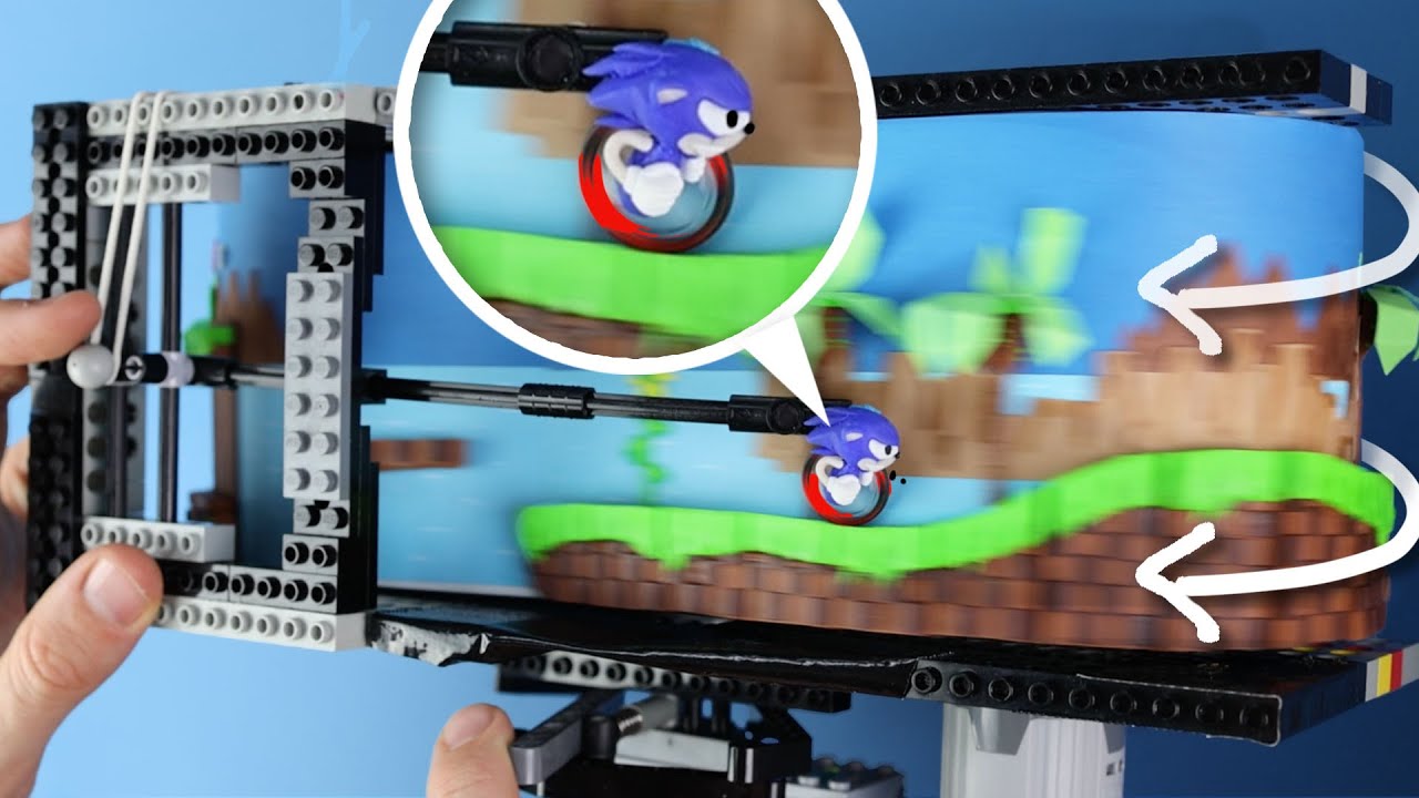 I made a mini SONIC THE HEDGEHOG Game with LEGO & CLAY