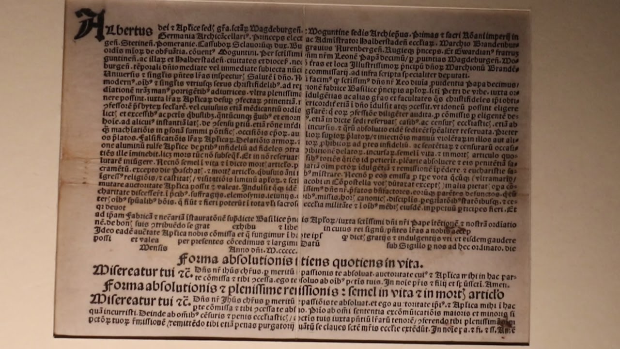 Original Ablassbrief in Frankfurt