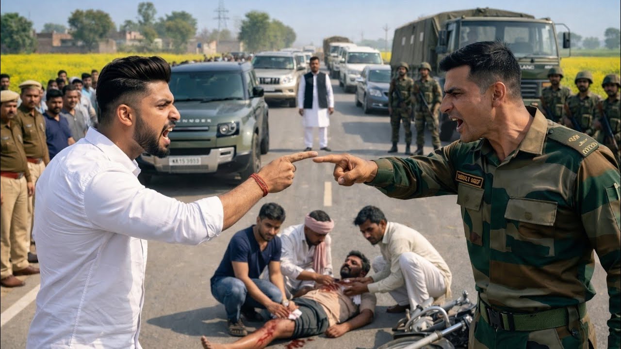 दबंगई में विधायक के बेटे ने Army ट्रक रोक दिया… फिर हाईवे पर जो हुआ, किसी ने सोचा भी नहीं था 😱🇮🇳