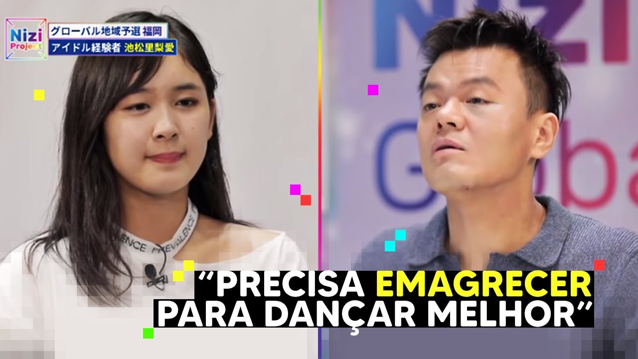 SOBRE JYP TER CRITICADO O PESO DE UMA TRAINEE JAPONESA.
